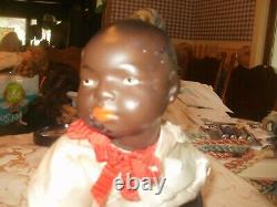 Antique Heubach Black Doll This is a rare find. The entire body is black. 1900's