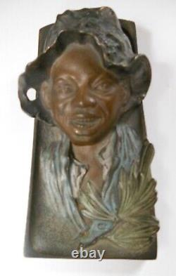 Antique Judd 4557 Inkwell Black, African-American Memorabilia Cast Iron c1925