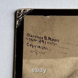 Antique Large Photograph On Board Charming Black African American Boy Moore