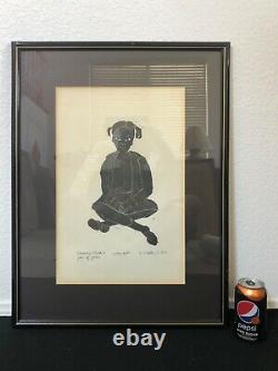 Antique Mid Century Modern Black African American Lithograph Ruth G. Waddy