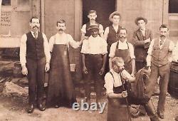 Antique Occupational Photo NYC Leather Textile Worker African American Black Man