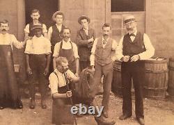 Antique Occupational Photo NYC Leather Textile Worker African American Black Man