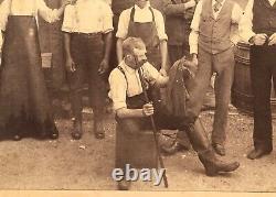 Antique Occupational Photo NYC Leather Textile Worker African American Black Man