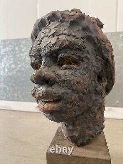 Antique Old WPA Black African American Harlem Renaissance Sculpture 1930s