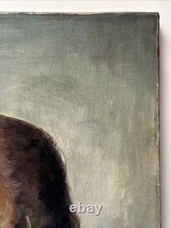 Antique Painting Black Woman Girl Female Model African American Portrait Listed