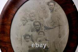 Antique Photo Framed Black African American family Portrait