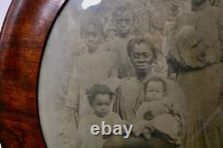 Antique Photo Framed Black African American family Portrait