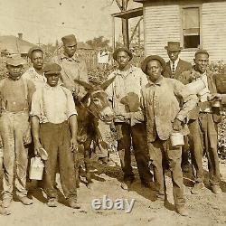 Antique RPPC Real Postcard Group Handsome Black African American Men St Louis