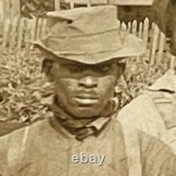 Antique RPPC Real Postcard Group Handsome Black African American Men St Louis