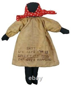 Antique R. F. Outcault Black & Yellow Kid Folk Art Americana Cloth Doll C&W 11