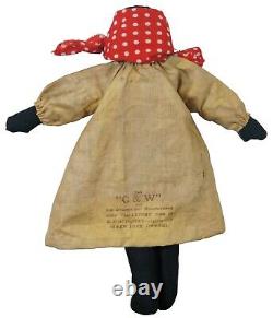Antique R. F. Outcault Black & Yellow Kid Folk Art Americana Cloth Doll C&W 11