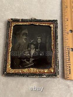 Antique Rare Victorian Tintype Photo African American Black Woman Nanny W Family