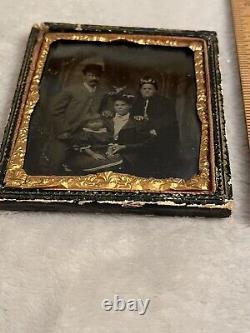 Antique Rare Victorian Tintype Photo African American Black Woman Nanny W Family