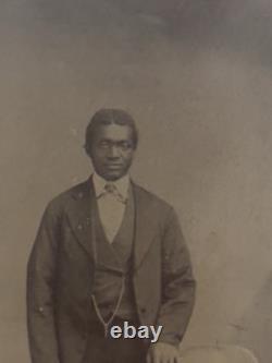 Antique Tintype Photo Of A Handsome Dapper African American Black Man