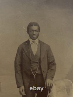 Antique Tintype Photo Of A Handsome Dapper African American Black Man