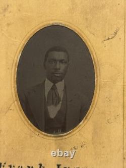 Antique Tintype Photo Of An African American Black Man Identified Louisville KY