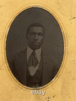 Antique Tintype Photo Of An African American Black Man Identified Louisville KY