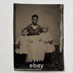 Antique Tintype Photograph Beautiful Young African American Black Woman Nanny