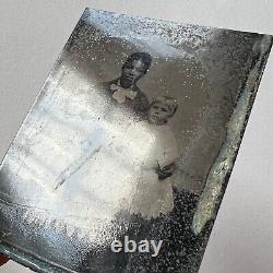 Antique Tintype Photograph Beautiful Young African American Black Woman Nanny