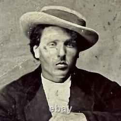 Antique Tintype Photograph Handsome Dapper Young Men Black African American Man