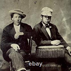 Antique Tintype Photograph Handsome Dapper Young Men Black African American Man