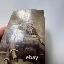 Antique Tintype Photograph Handsome Dapper Young Men Black African American Man