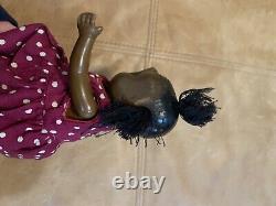 Antique Topsy Turvy Doll African American Black and White Caucasian Two Headed