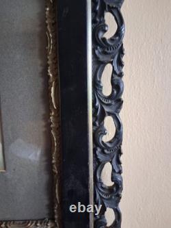 Antique Turn Of Century Wood Framed Portrait Of African American Woman/ -black