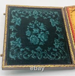 Antique cased tinted tintype photo of a Young black African American boy