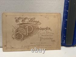 Antique colored African American Cabinet BLACK Woman Child Pittsburg KS E E Long