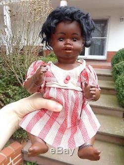 Antique doll black doll brown bisque