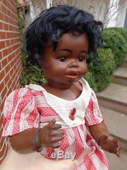 Antique doll black doll brown bisque