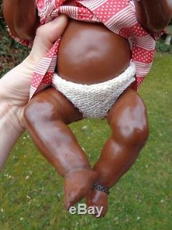 Antique doll black doll brown bisque