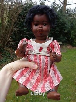 Antique doll black doll brown bisque