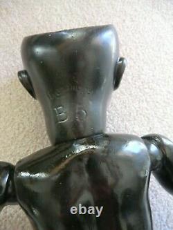 Antique ebony black doll 21 inch, mystery amazing