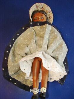 Artist Robert Raikes Dark Wood AA Black HITTY Type Doll in Star Dress 2002-on