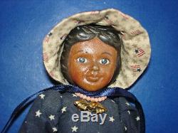 Artist Robert Raikes Dark Wood AA Black HITTY Type Doll in Star Dress 2002-on