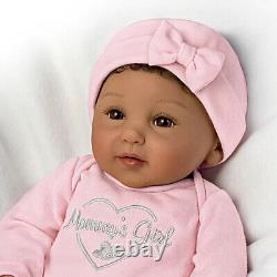 Ashton Drake Mommy's Girl Lifelike African American Black Baby Girl Doll 17