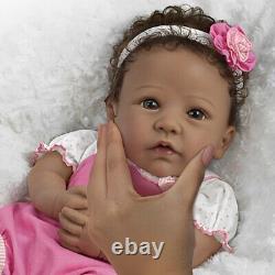 Ashton Drake Tasha TrueTouch Silicone African American Black Baby Girl Doll 18