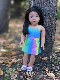 Aurelia Custom American Girl Doll OOAK Black Hair Brown Eyes Medium Nanea