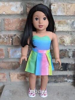 Aurelia Custom American Girl Doll OOAK Black Hair Brown Eyes Medium Nanea