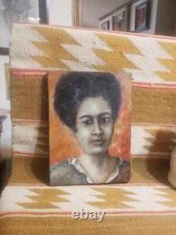 BEAUTIFUL 1880s-1900 O/C PAINTING AFRICAN AMERICAN BLACK PORTRAIT STORMS CWA