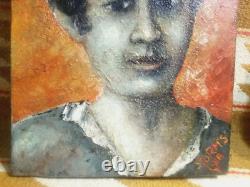 BEAUTIFUL 1880s-1900 O/C PAINTING AFRICAN AMERICAN BLACK PORTRAIT STORMS CWA