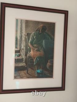 BLACK AFRICAN AMERICAN WOMAN PORTRAIT Original PAINTING VINTAGE 1976 I. A. B. A