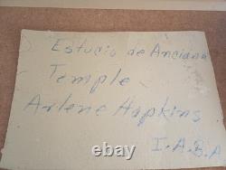 BLACK AFRICAN AMERICAN WOMAN PORTRAIT Original PAINTING VINTAGE 1976 I. A. B. A