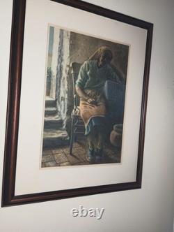 BLACK AFRICAN AMERICAN WOMAN PORTRAIT Original PAINTING VINTAGE 1976 I. A. B. A