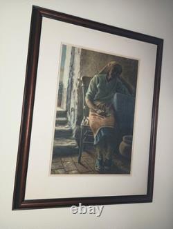 BLACK AFRICAN AMERICAN WOMAN PORTRAIT Original PAINTING VINTAGE 1976 I. A. B. A