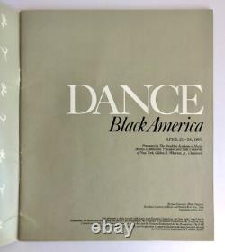 BLACK DANCE in America Rare 1983 AFRICAN AMERICAN Performance PROGRAM + Ephemera