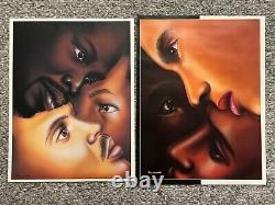 BLACK IS BLACK 20x15 Prints by Larry Poncho Brown 1988 African American Art VTG