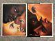 BLACK IS BLACK 20x15 Prints by Larry Poncho Brown 1988 African American Art VTG